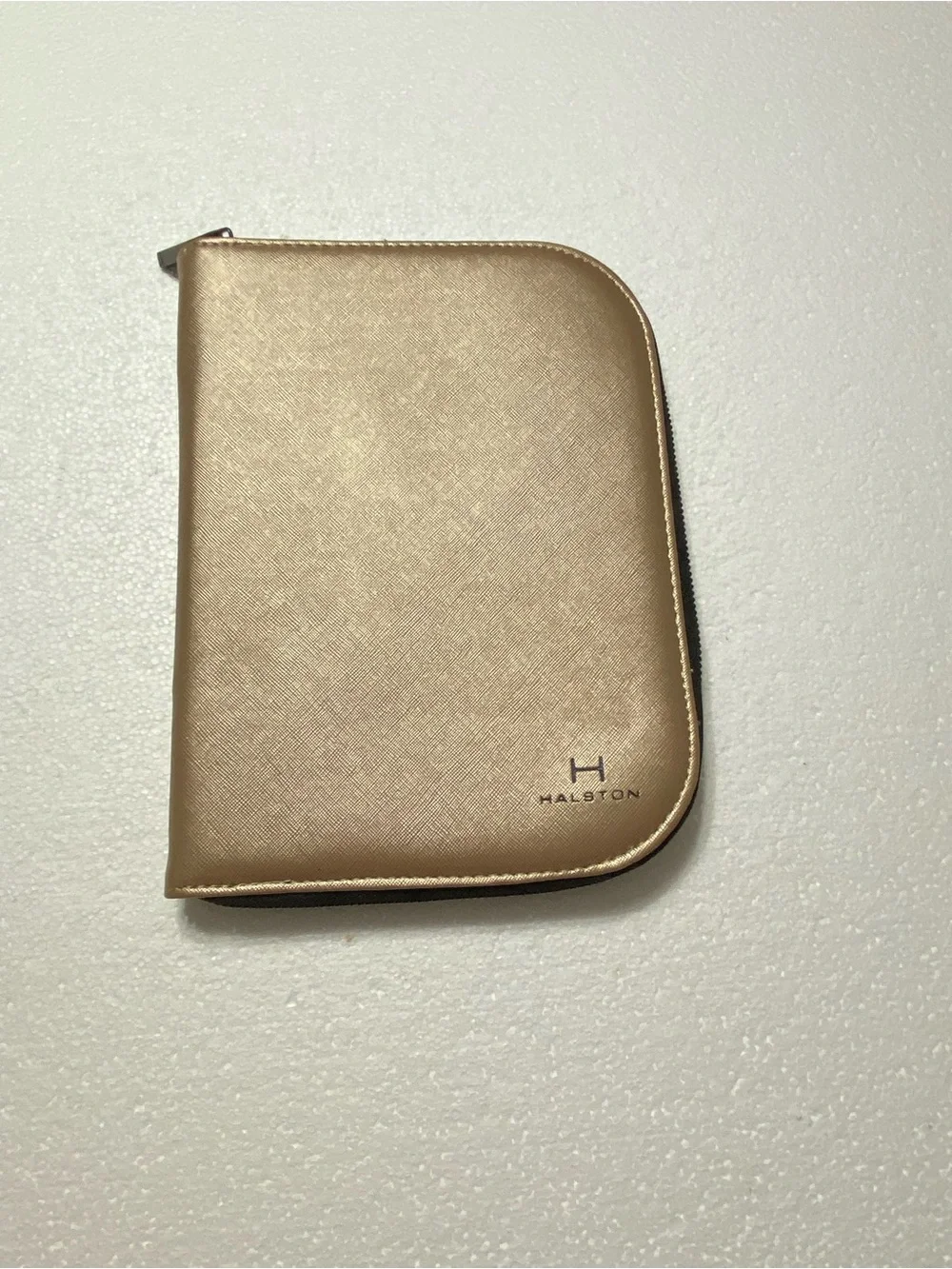 H by Halston Metallic Gold Makeup Case
